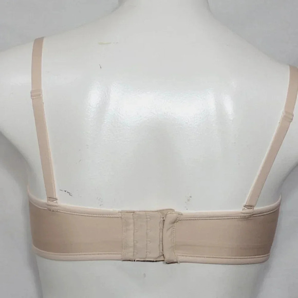 36D Vanity Fair 74380 Beauty Back Full Figure Strapless Underwire Bra Beige - Picture 3 of 7